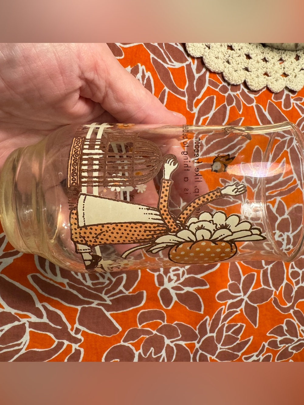 Vintage Kirby Martin Daisy Holly Hobbie Glass